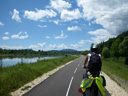 the short but perfect bicycle track along part of the rhone river