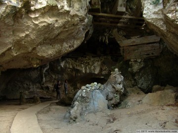 panorama: torajan cave grave at suaya (tana toraja, sulawesi)