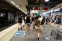 changing platforms - sydney no pants subway ride 2013